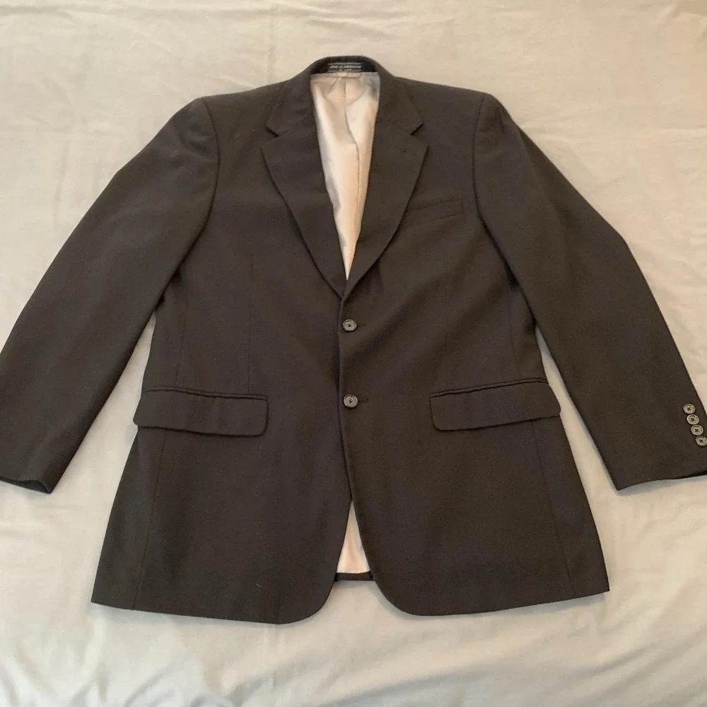 Alexander Julian Colours Blazer Mens 40 Black Two Button Notch Lapel Jacket